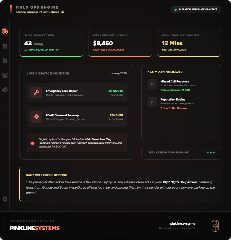 maintenance field ops engine service business automation